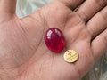 Yemeni Yaqoot (Ruby) Oval Cabochon Gemstone – Deep Red | 5, 10, 15 & 20 Carat